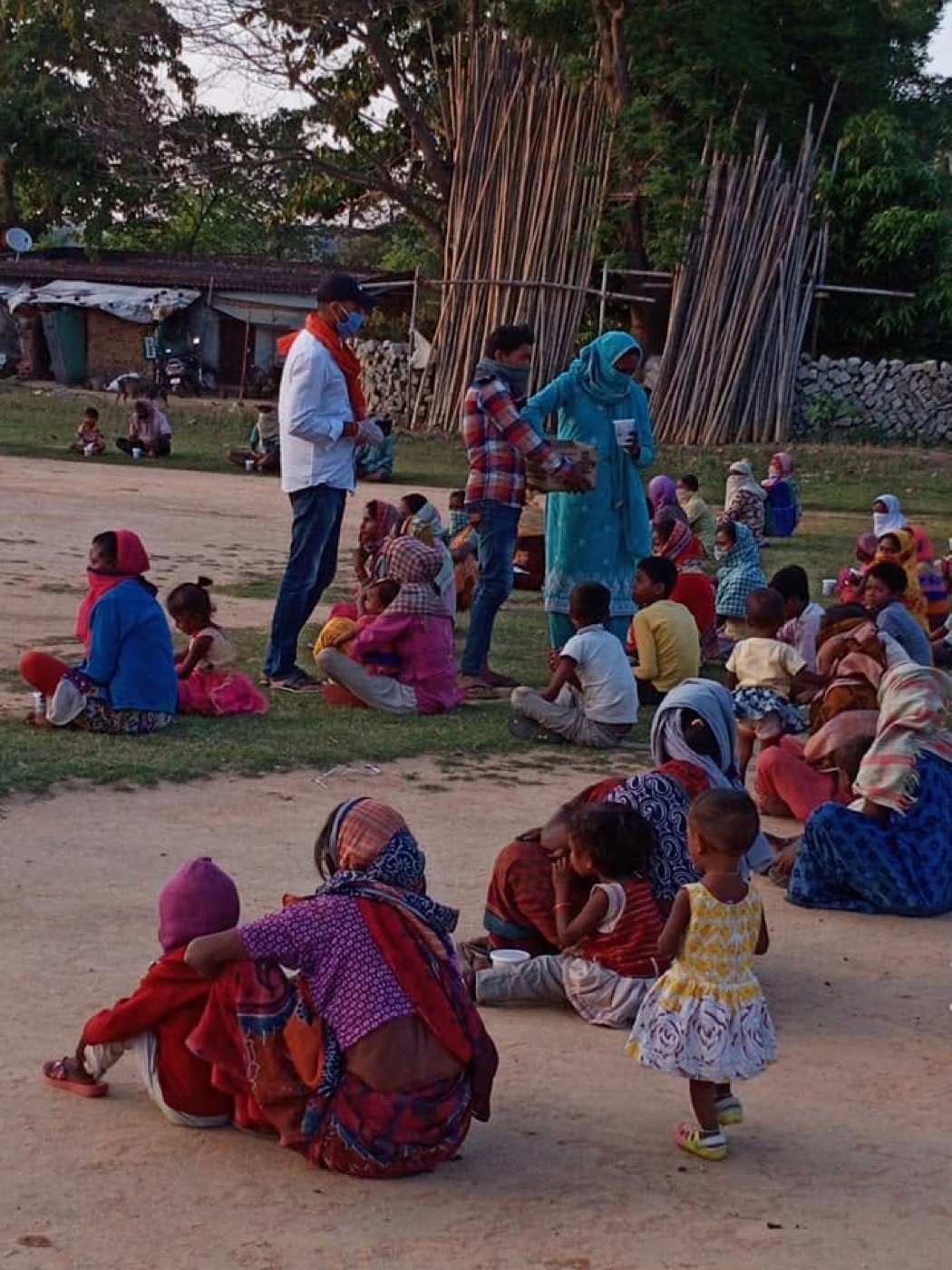 Community members seated during a Prattyancha awareness session