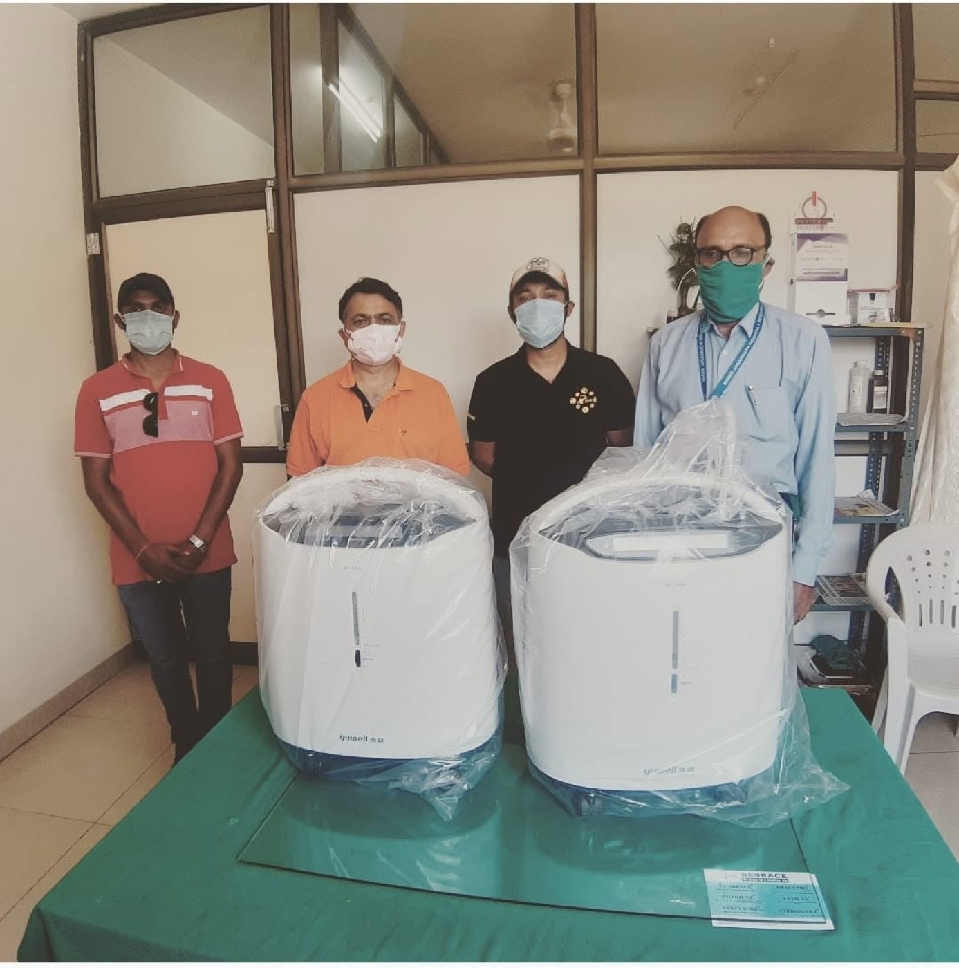 Medical equipment support arranged during Prattyancha's health relief work