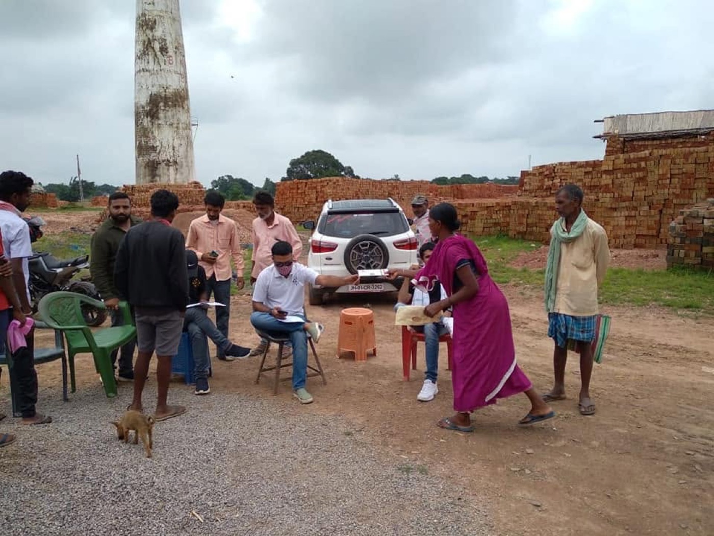 Community members being registered during a Prattyancha rural field activity